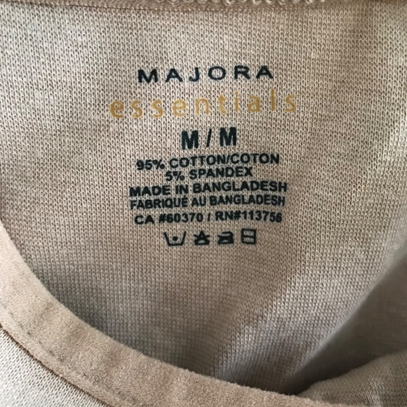 NWOT Majora Essentials Camel Brown M Scoop Neck Cami Tank Top - Picture 3 of 3